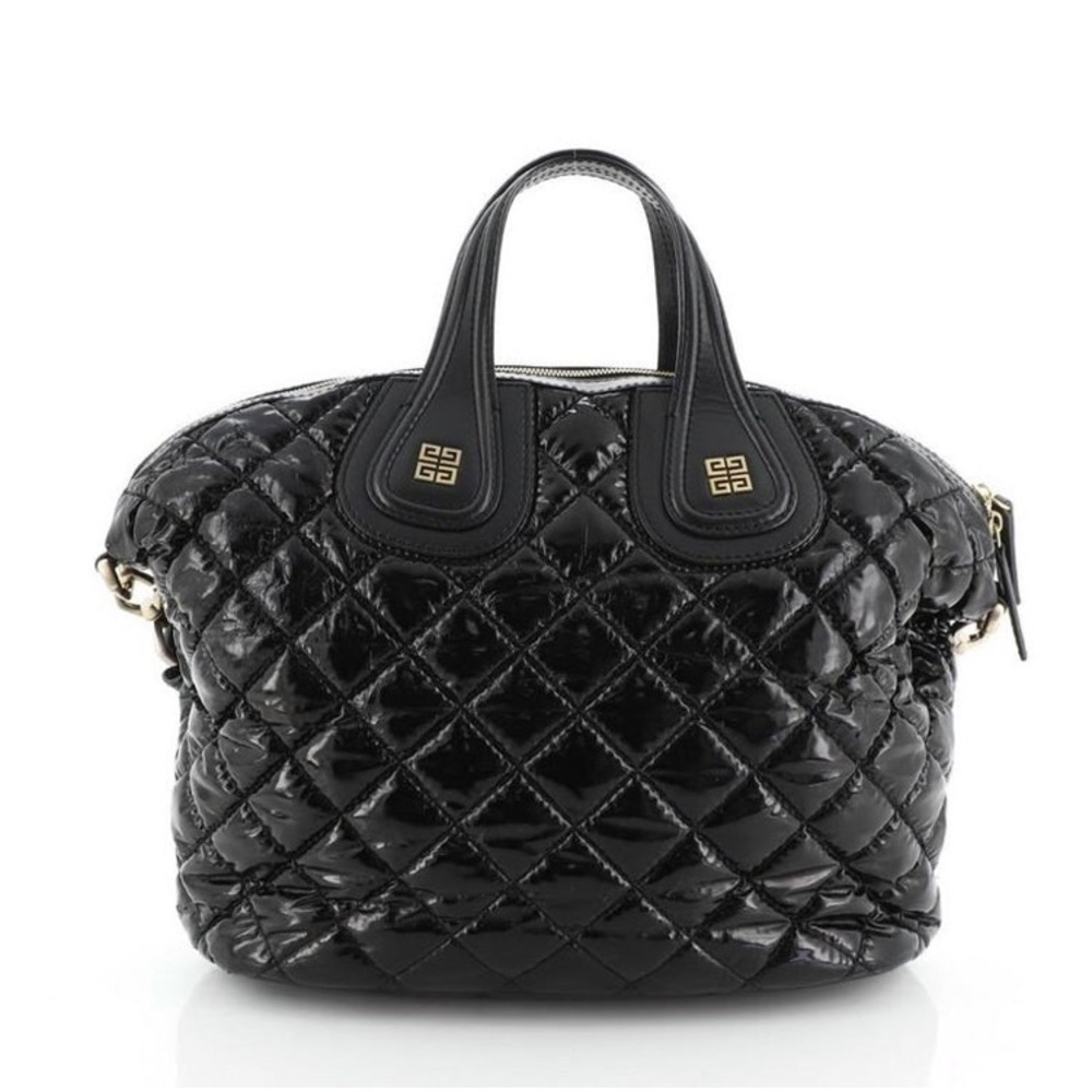 Givenchy Black Quilted Patent Leather Tote